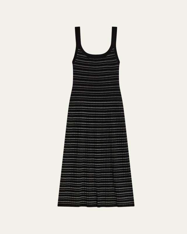Stripe Knit Midi Dress